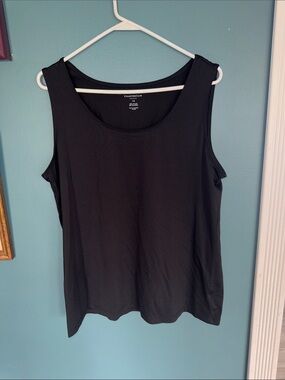 Charter Club Black Scoop Neck Tank Top